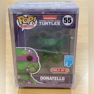 Funko Pop Art Series Donatello #55 with pop hard protector. new
